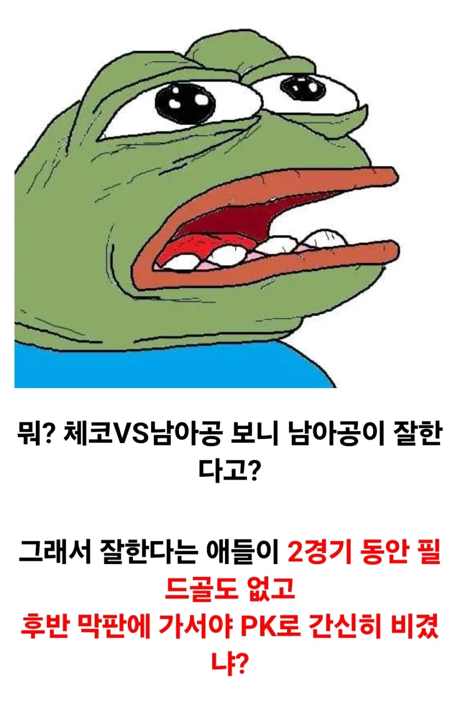 ???: 남아공 ㅈㄴ 못한다고 ㅋㅋㅋㅋㅋㅋ