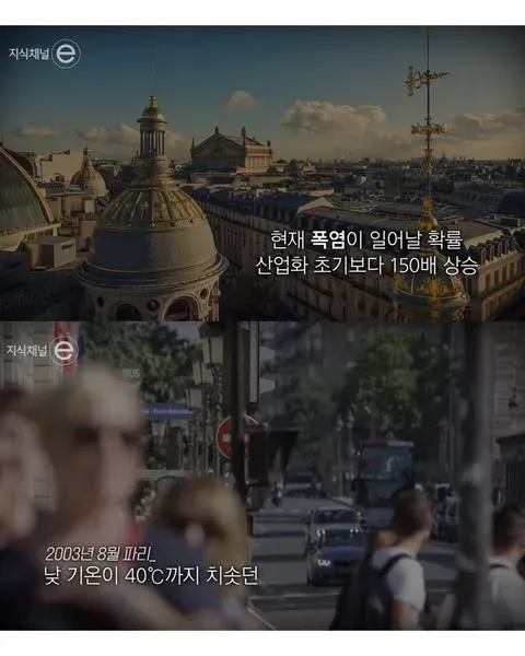 폭염에 최악이 되어버린 프랑스 파리 지붕