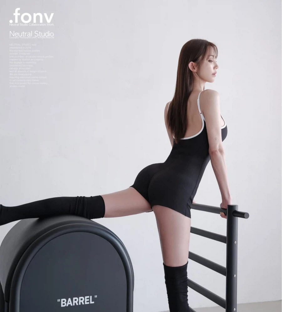 아침 운동하는 누나