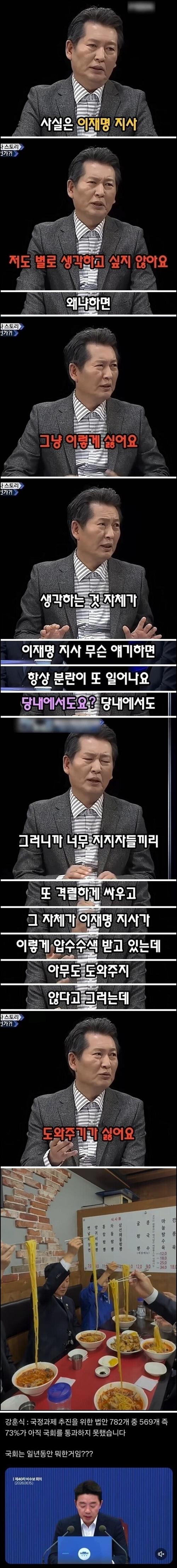 소름돋는 정청래의 충격적 반명사단 리스트