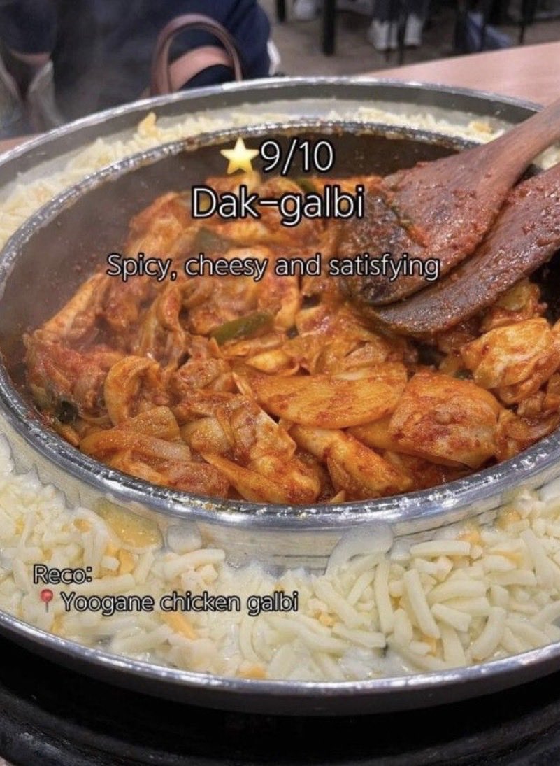 어느 외국 관광객이 평가한 한국 음식들 평점.jpg