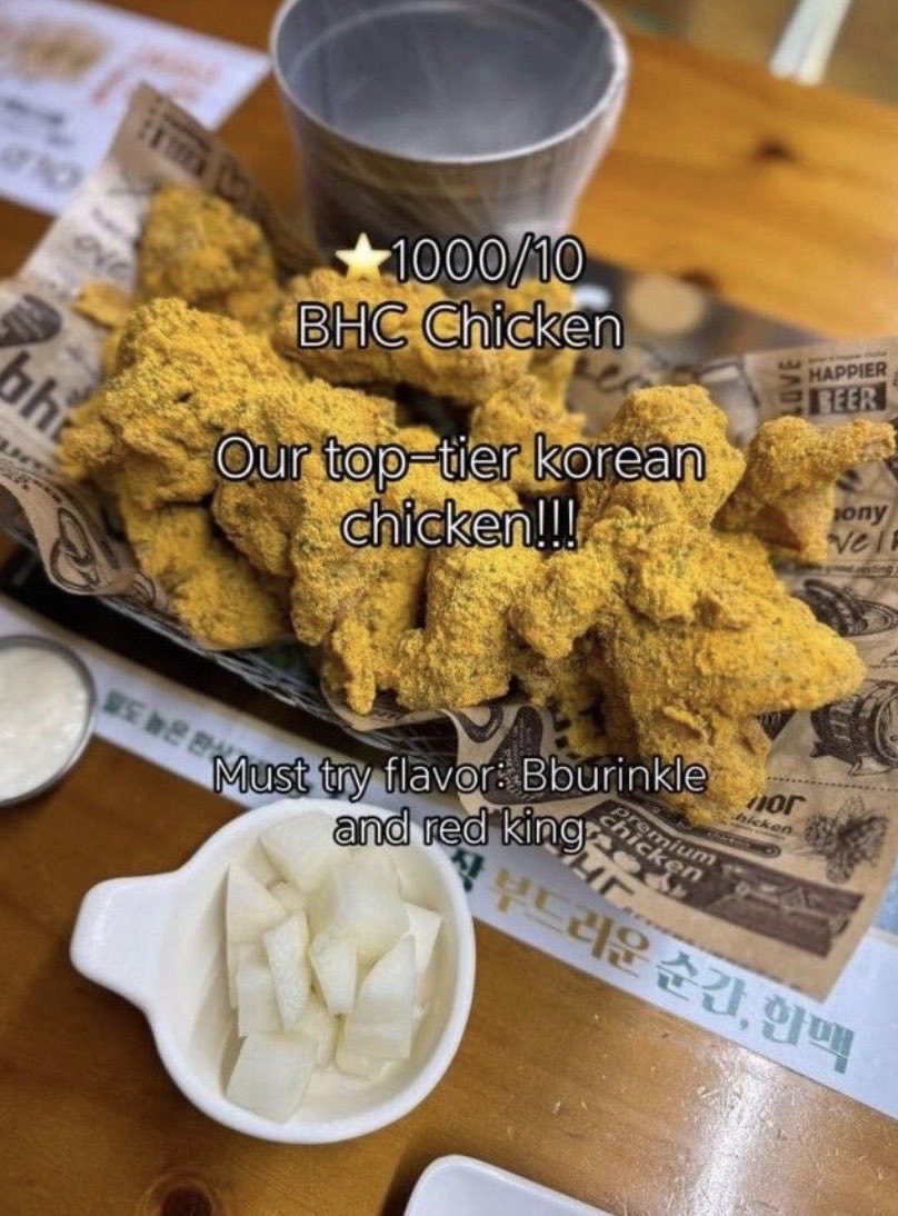 어느 외국 관광객이 평가한 한국 음식들 평점.jpg