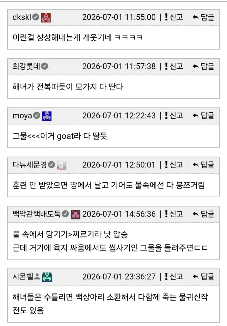 낫+그물 든 해녀 17명 vs 사시미 든 남자 조폭 17명.jpg