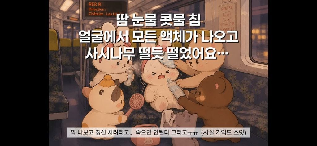 프랑스 폭염으로 진짜 죽을뻔한 한국인