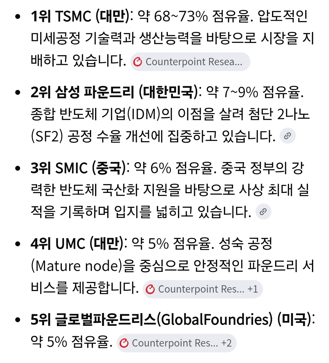 자게이들이 모르는 한중 기술격차