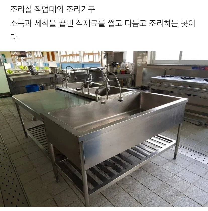 어느 학교 급식 조리실 위생 상태 관리.jpg