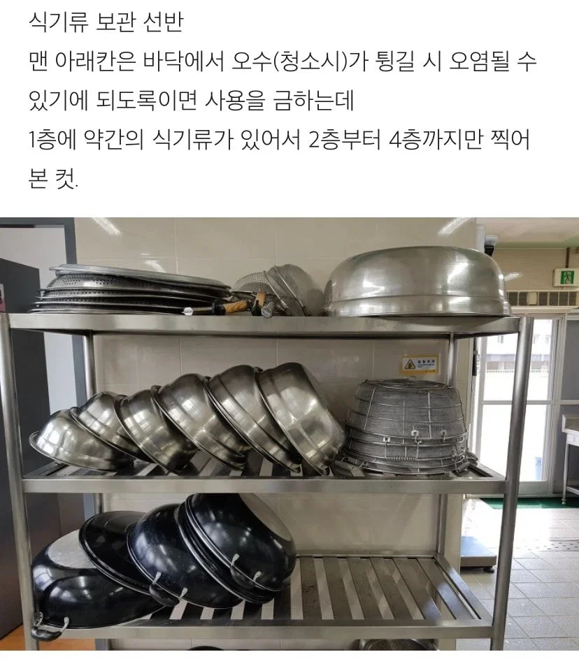 어느 학교 급식 조리실 위생 상태 관리.jpg