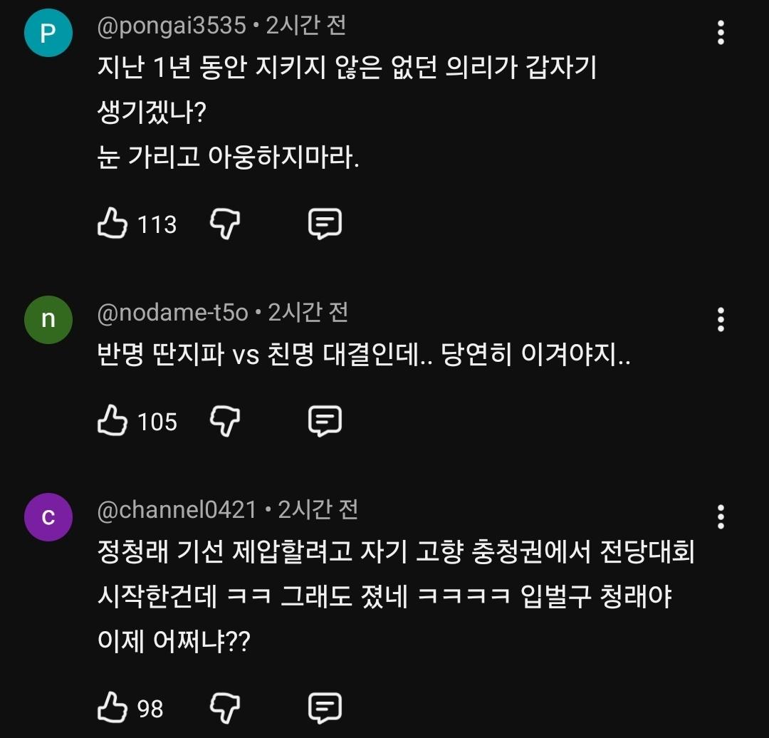민주당 당대표, 이 사람을 지지합니다.