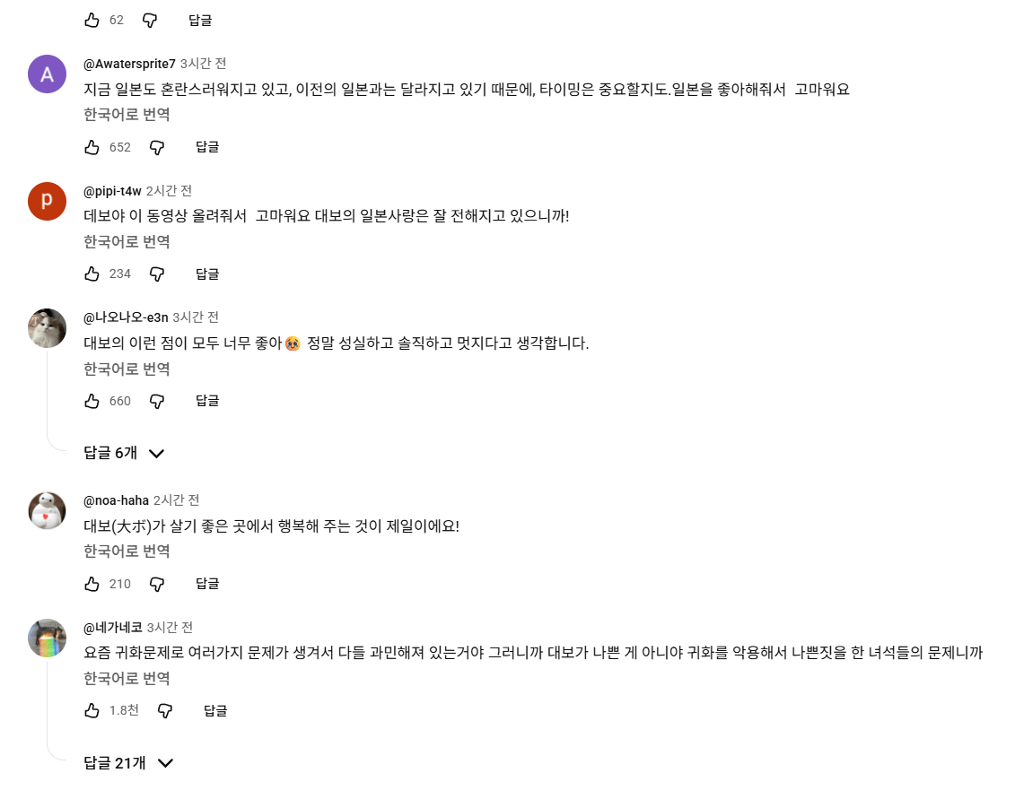 한국인 혐한 유튜버 대보짱 일본 귀화 소식에 일본인들 반응