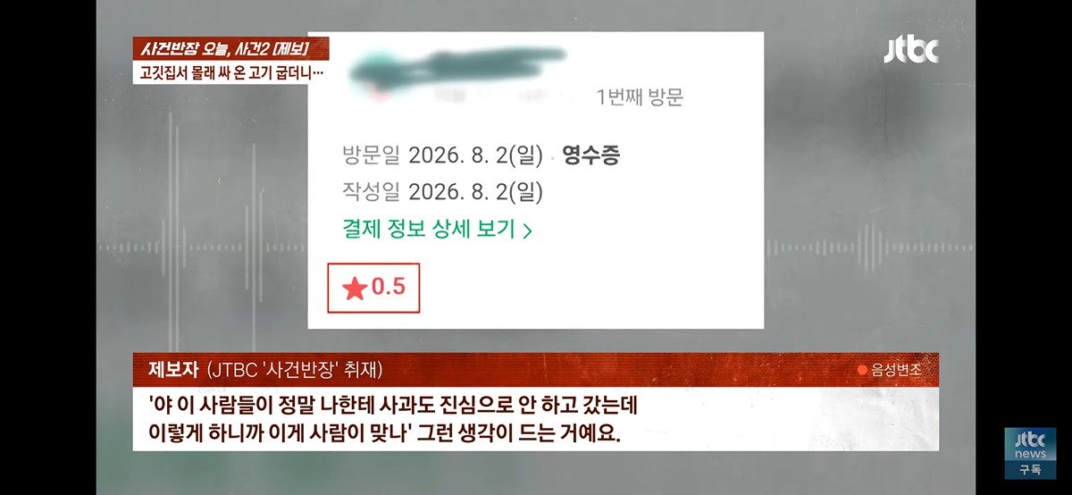 스레드] 고깃집에 고기를 가져가서 구워 먹다 걸림.txt