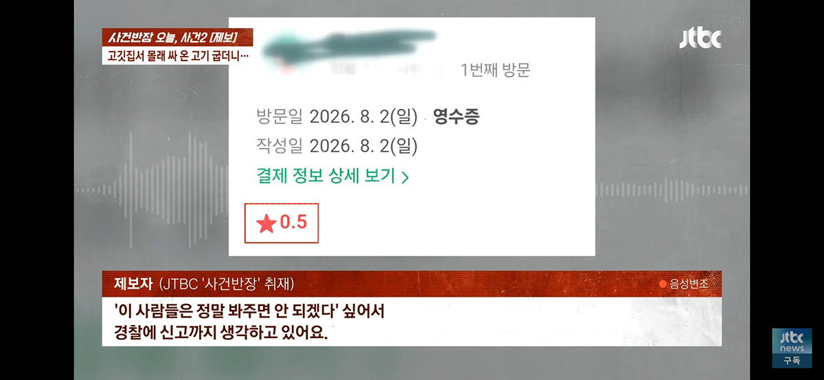 스레드] 고깃집에 고기를 가져가서 구워 먹다 걸림.txt
