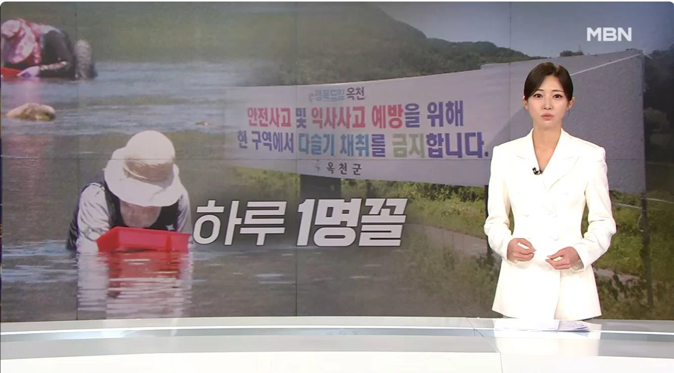 일주일 동안 다슬기 잡다 죽은 사람 7명