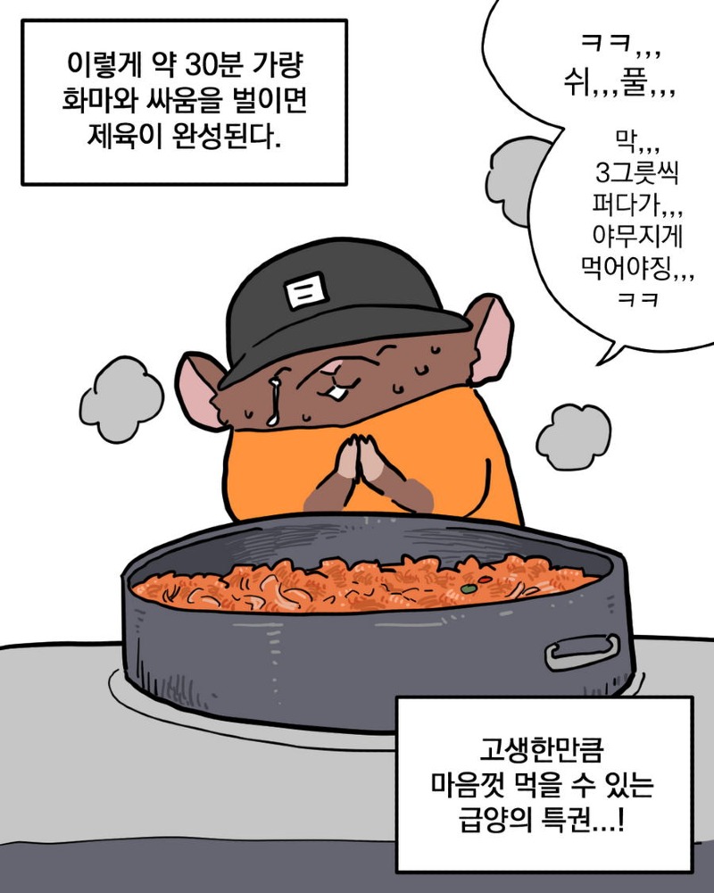 insta 군대에서 제육볶음 하는 만화toon