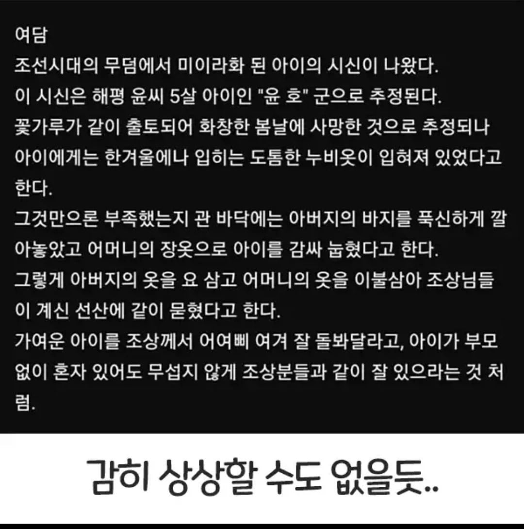 예법이 따로 없다는 아기 장례식