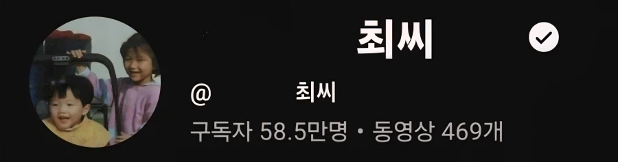 실제로는 닉네임중 14만 남은 유튜버