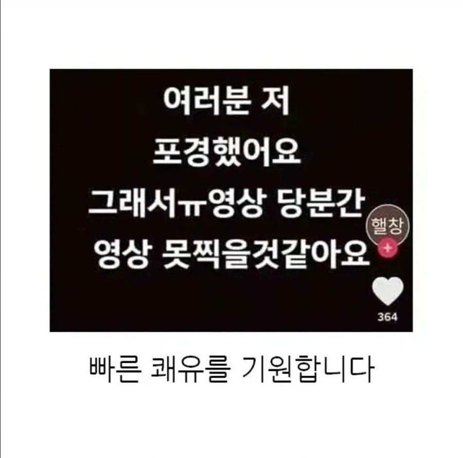 초딩 유튜버가 휴방한 이유