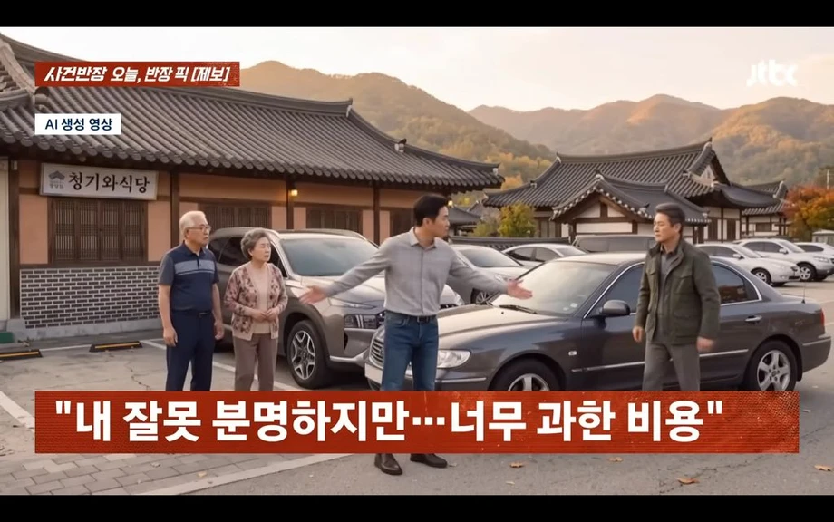 시골 식당 주차비