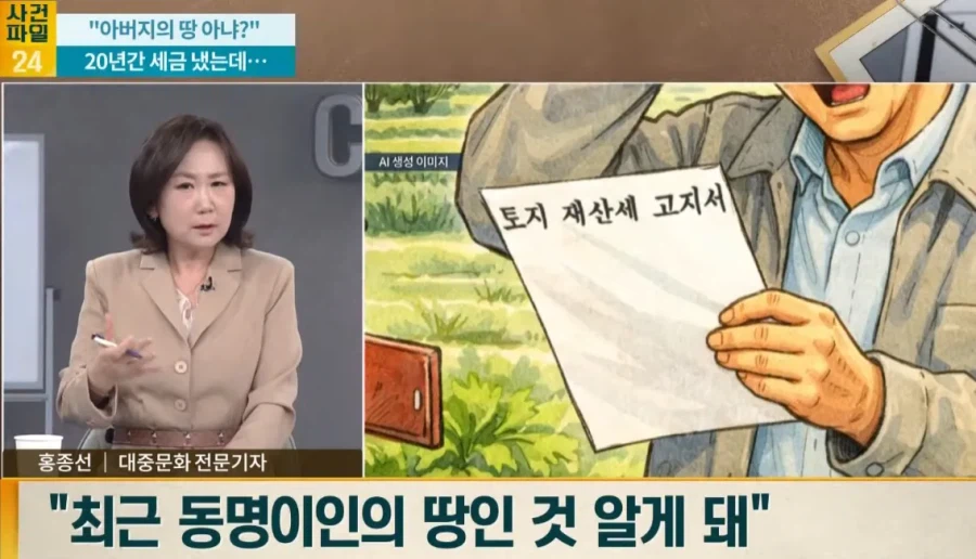 20년간 아버지 땅인줄 알고 세금 내왔는데 남의 땅 하지만 낸 세금은 못 돌려줘.jpg