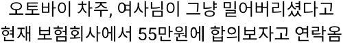 55만원에 합의보자는 차주