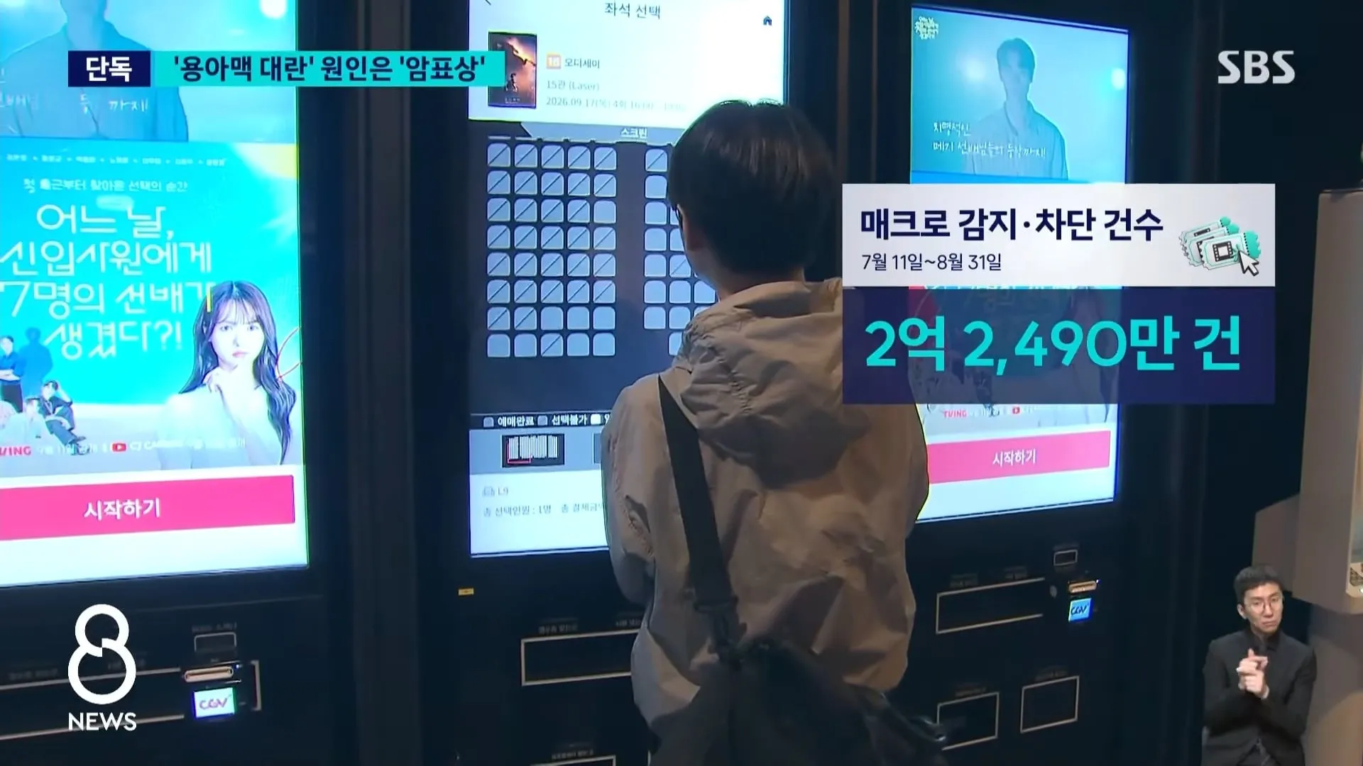 sbs - 혼자 ‘오디세이‘ 표 286장..’매크로’ 실태 보니