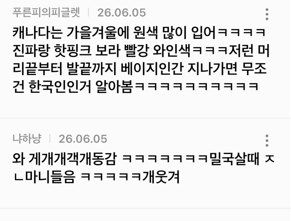 해외 살 때 진짜진짜 많이 들었던 코리안 컬러.jpg