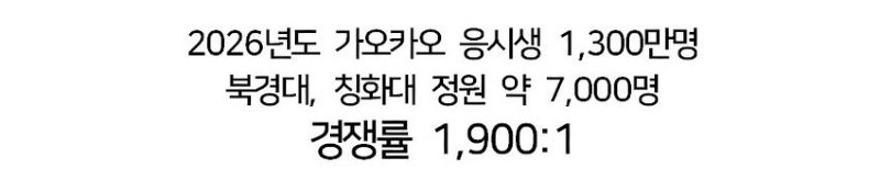 중국의 대학 입시 지옥 수준