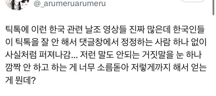 한국에서 인종차별 당했다고 주장하는 외국인 틱톡커