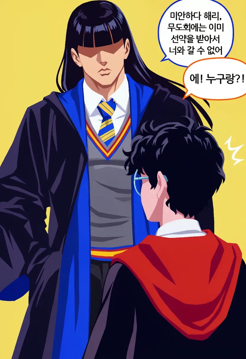 말포이양이 무도회날 해리를 방해하는 만화.manhwa