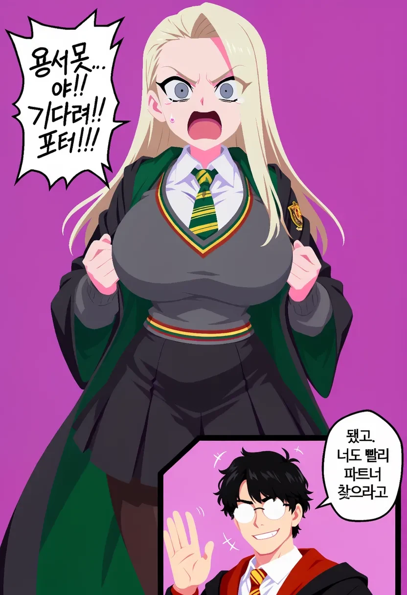 말포이양이 무도회날 해리를 방해하는 만화.manhwa