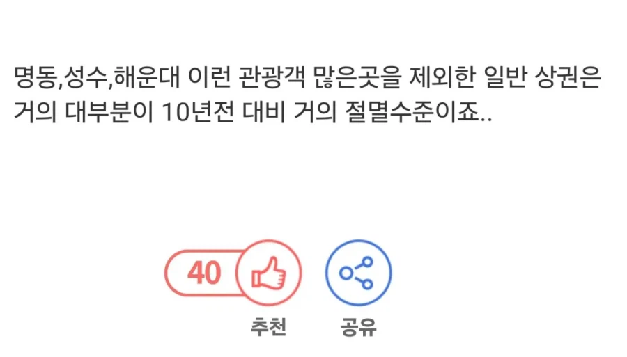 요즘 자영업 상권들이 확 죽어버린 이유 중 하나라는 것