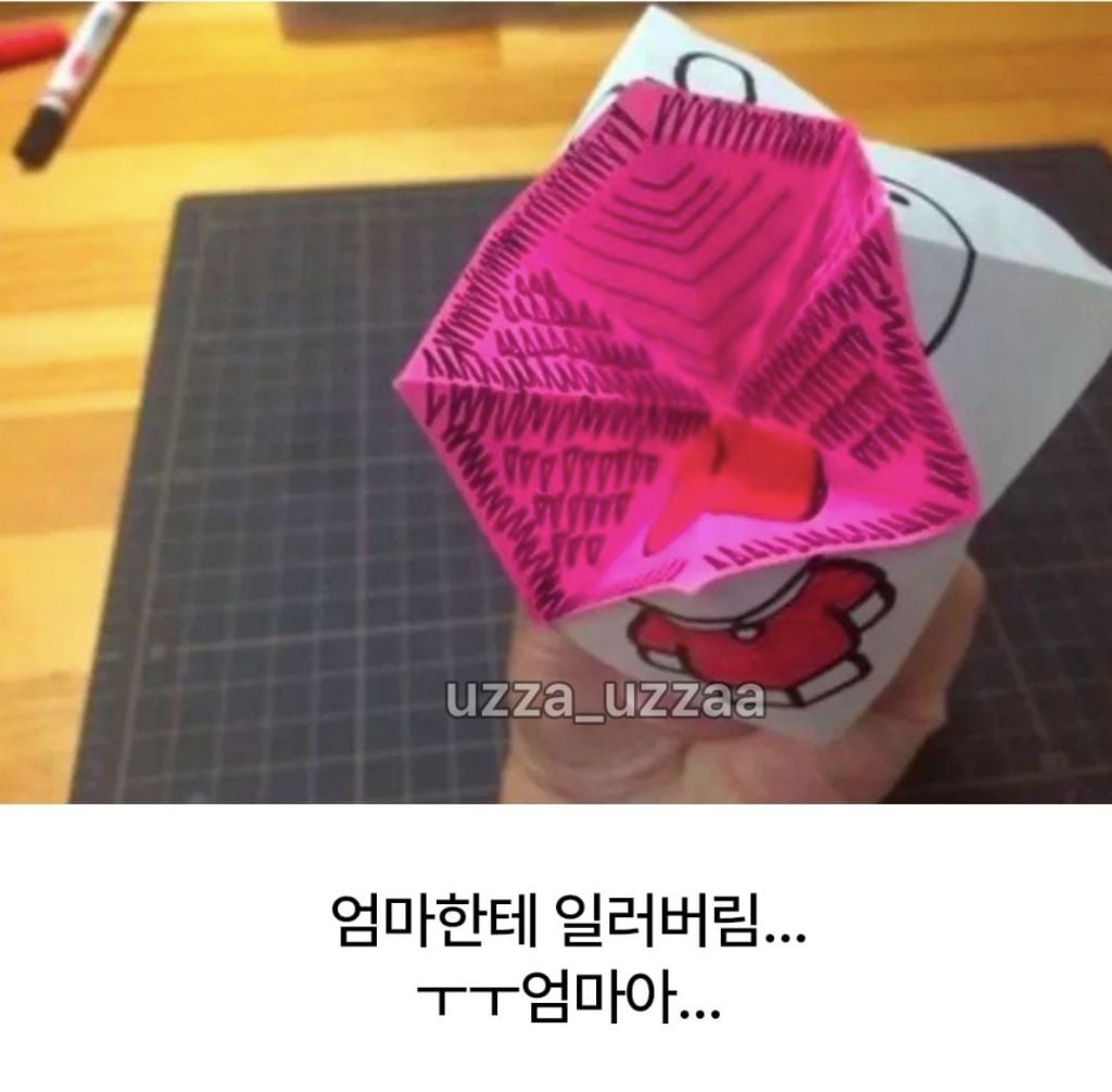 종이접기 해줬는데 조카가 울었다는 일본인.