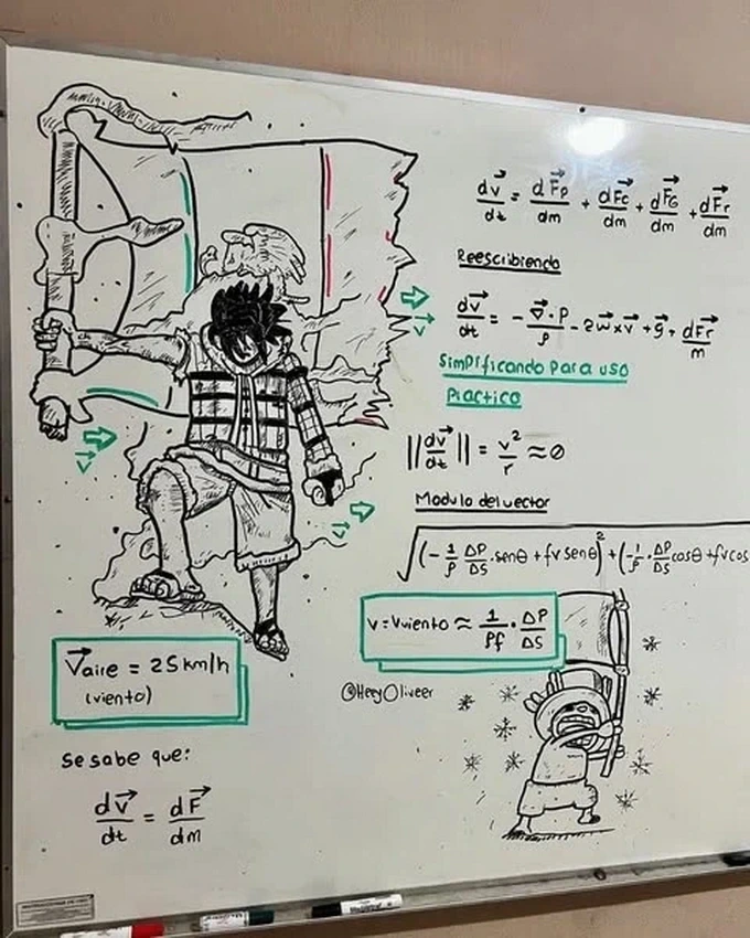 원피스로 물리학 가르치는 고등학교 선생님
