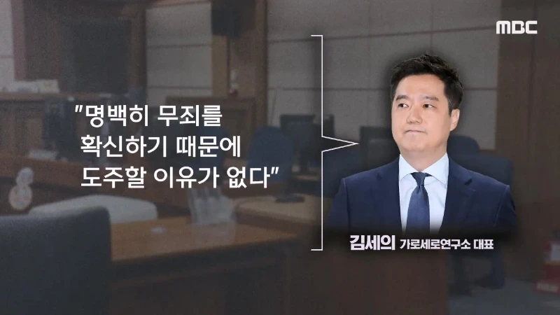 김세의 '언론에서 악마화, 100억 두고 도주하겠나'