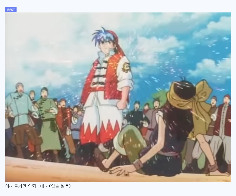 왜 자꾸 비룡이 팔에 있는 문양 가리는 걸로 뭐라함?