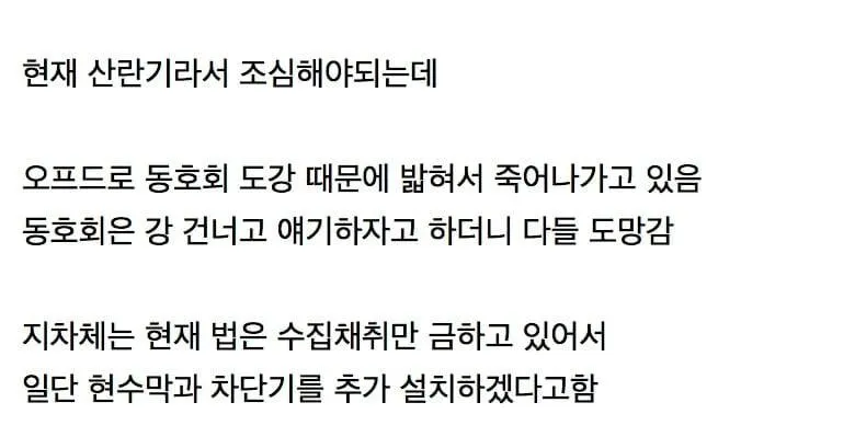 오프로드 동호회 때문에 몰살 위기인 멸종위기 물고기