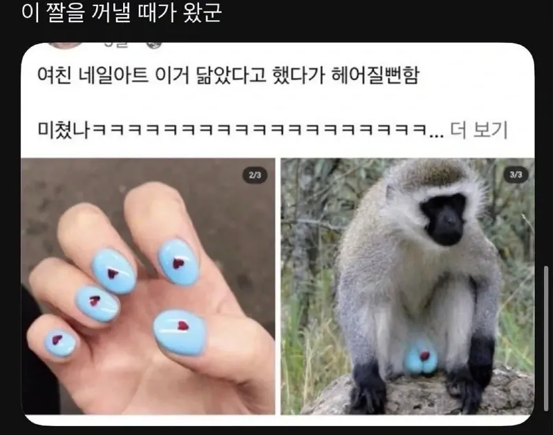 여자들의 망한 네일 인증대결