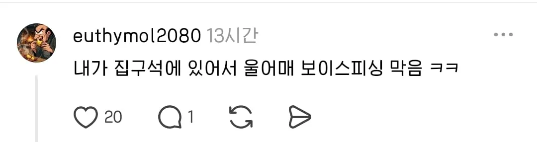 집에 백수 한 명 있으면 여러모로 요긴하게 쓰임