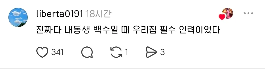 집에 백수 한 명 있으면 여러모로 요긴하게 쓰임
