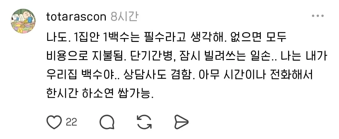 집에 백수 한 명 있으면 여러모로 요긴하게 쓰임