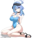 블루아카)수영복 아코 그려봤어요~