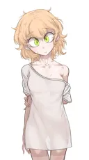 곱슬머리 금발 슬렌더 한 장