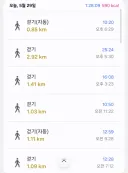 오늘의 달리기 기록