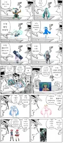 파란색 트윈테일이면 미쿠 아닌가요?
