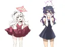 (블루아카) 무츠키, 하루카 드레스 그렸습니다!