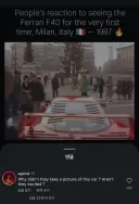 페라리 40주년 기념모델을 본 밀라노 시민들의 반응