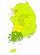 한국 지역별 출산율