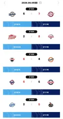 [KBO] 프로야구 6월 9일 경기결과 & 순위