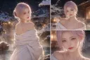 ai) 온천 세 컷 프롬프트