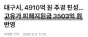대구시 민생지원금 반영