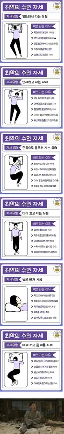 의학지식 '최악의 수면 자세' zZ